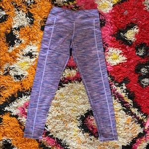 Girls Champion Space Dye Purple Leggings, Size 7/8